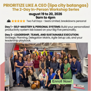 2-Day Prioritize Like A CEO - Masterclass Workshop Series